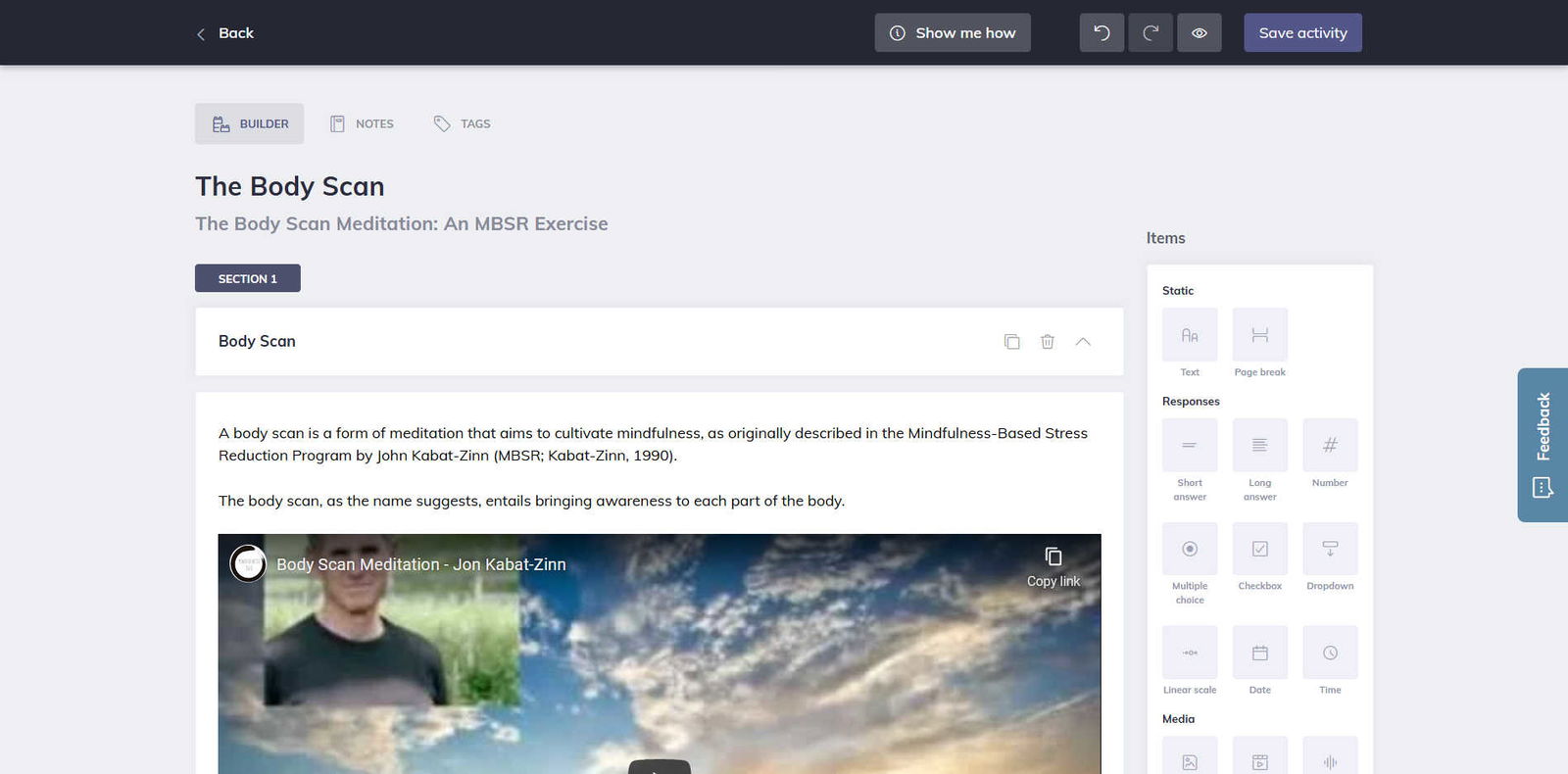 Quenza Coaching Tools Example 2