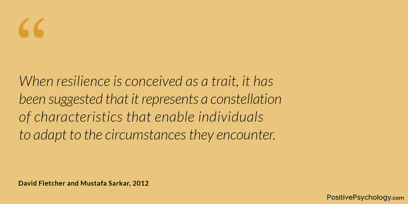 Fletcher 和 Sarkar 复原力特征名言