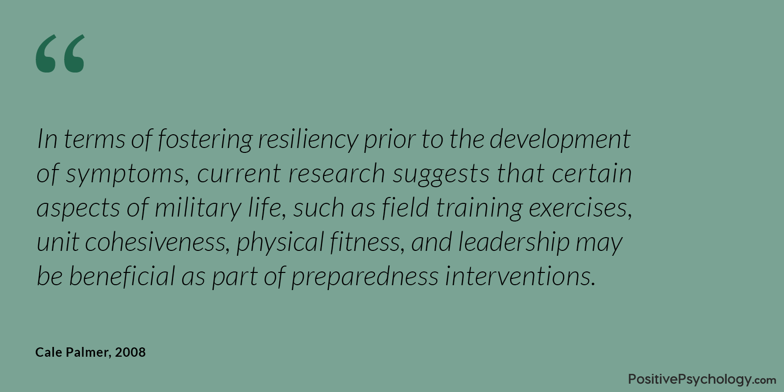 Palmer 军队复原力名言