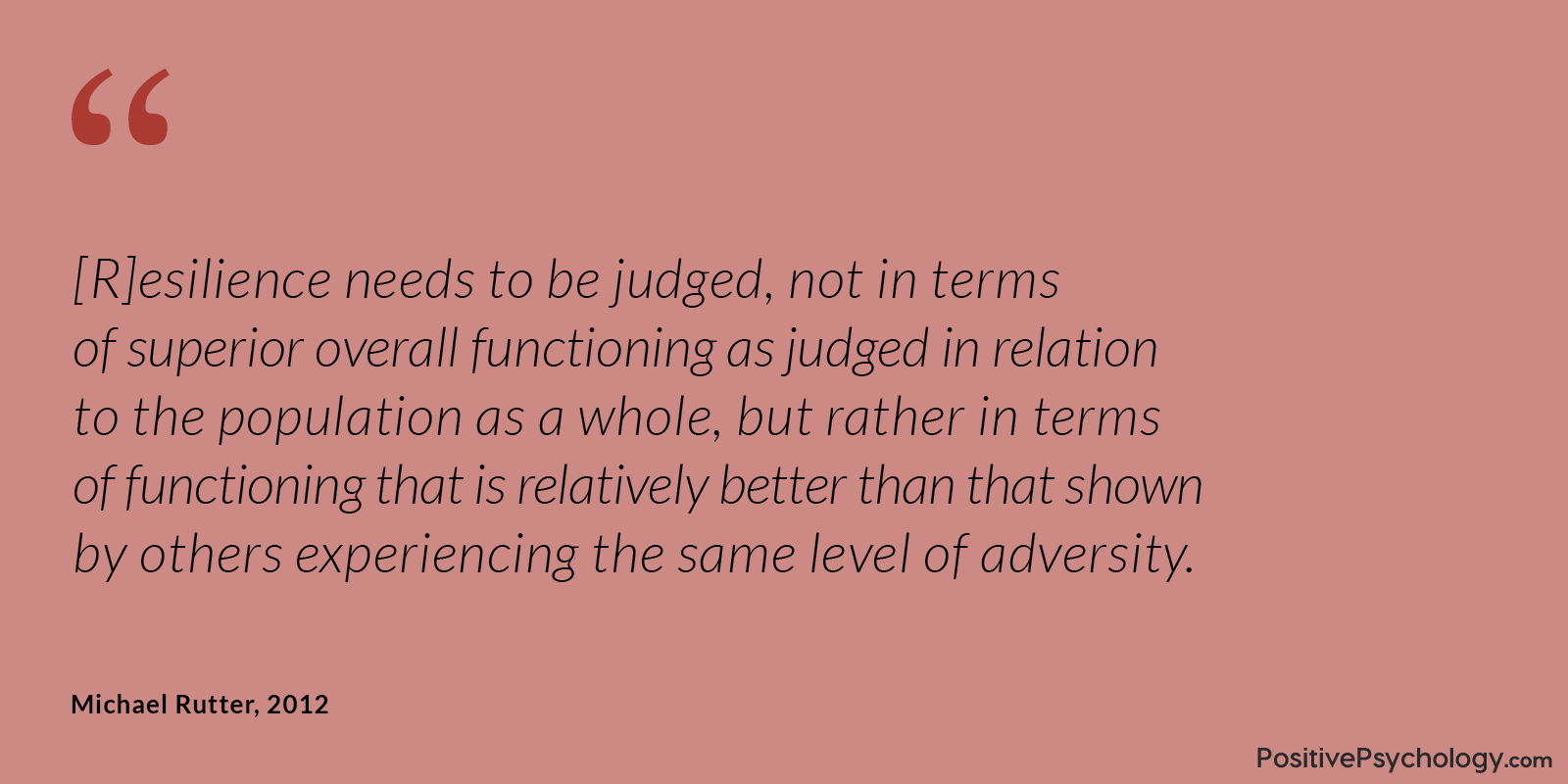 Rutter 复原力判断名言