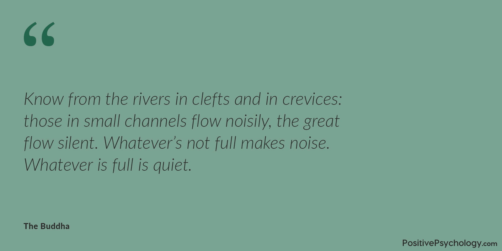 满的东西是安静的 不满的东西会发出噪音