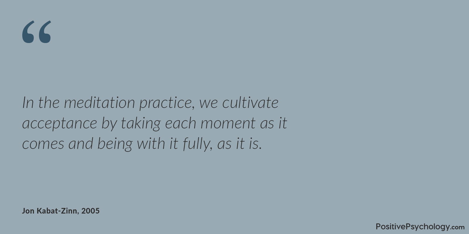 培养接受 冥想是一种练习