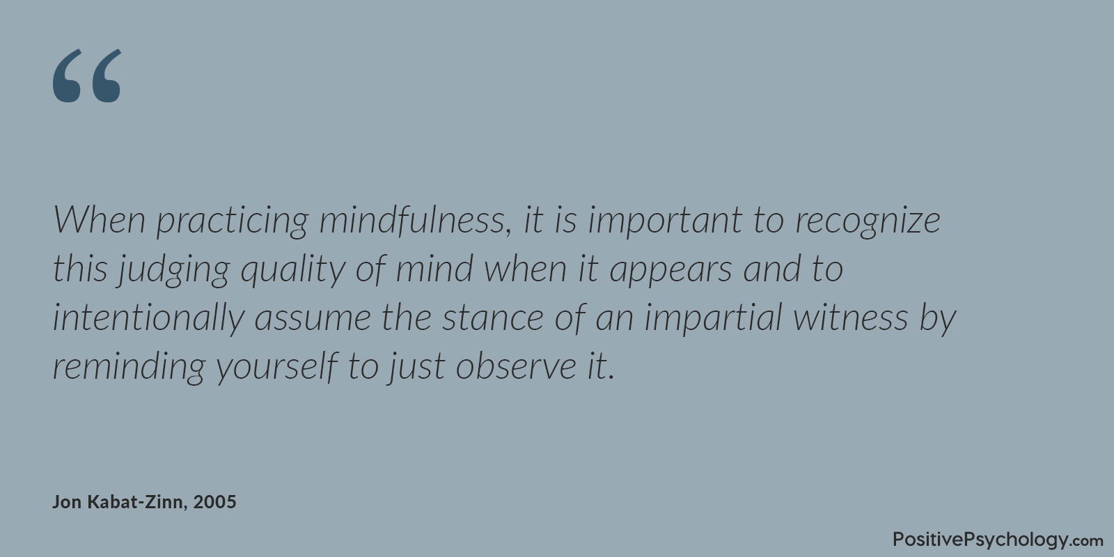 只需观察它 认识到思维的评判性质