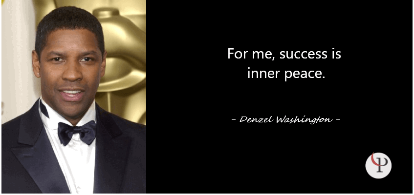 对我来说，成功就是内心的平和。