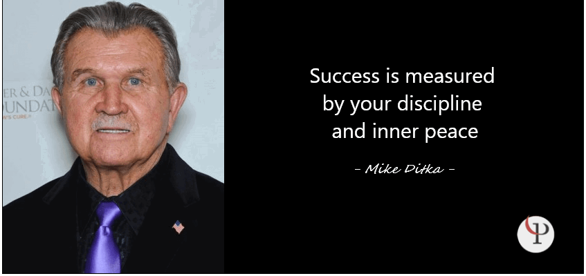 成功的衡量标准是你的纪律和内心的平和。